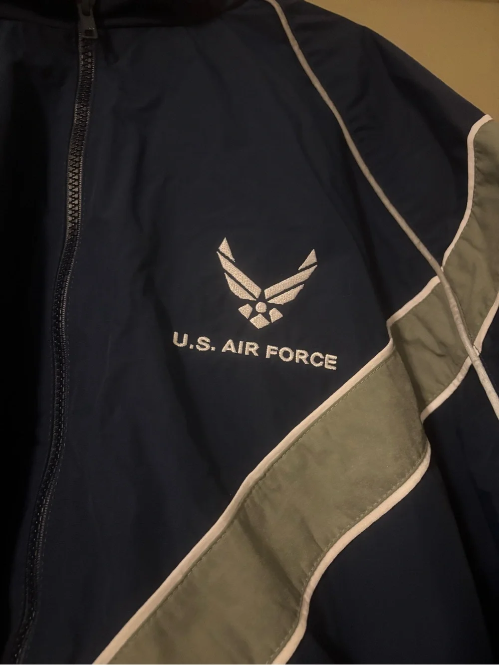 Vintage U.S. Air Force PTU Jacket XL Short SKILCRAFT Navy Blue Reflective
